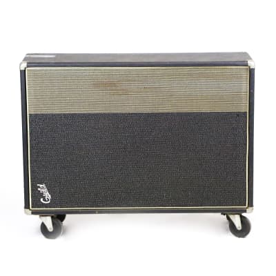 1968 Guild Thunderbird Bass Guitar Amplifier Vintage Tube 2x15” Cabinet Black w/ Two-Tone Grill Jensen C15N 15” Speaker & Oxford 15T6 15 Spkr from Indigo Ranch Studio image 3