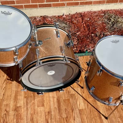 1960s Rogers Holiday Drum Set Pink Champagne Pearl Sparkle 20/12/14 image 10