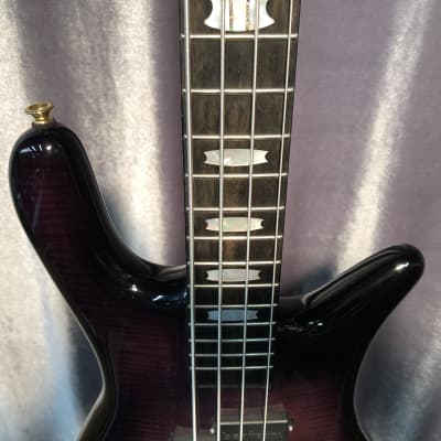 Spector Euro4 LT VFG Electric Bass Guitar Weight Relieved with Gig Bag Violet Fade Gloss image 4