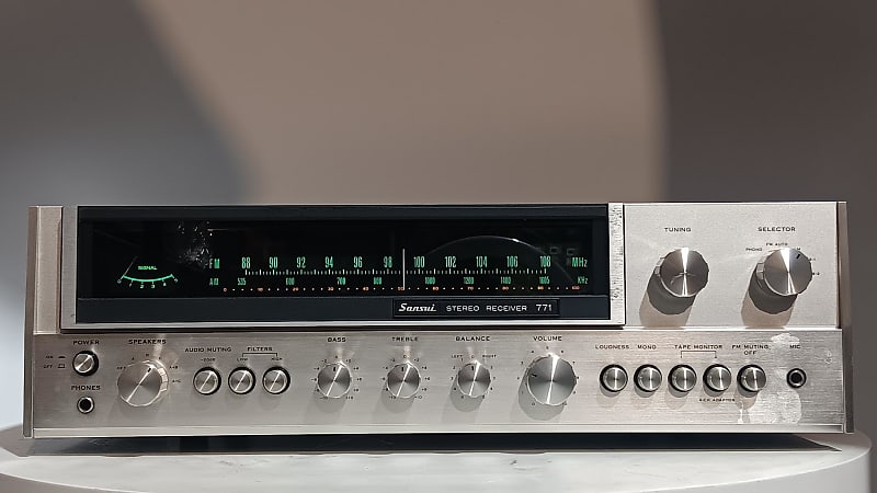 FULLY RESTORED SANSUI 771 VINTAGE RECEIVER– 1-YEAR WARRANTY  			