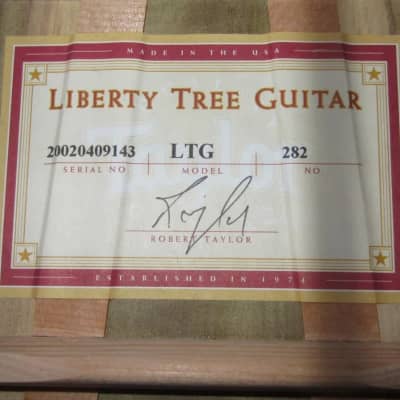 2002 Taylor LTG Liberty Tree Guitar Ltd Ed. #282 of 400 w/ Case EXTRAS and Paperwork image 13