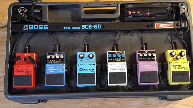 Boss BCB-60 Pedal Board loaded w Made in Japan pedals 1987/88/89
