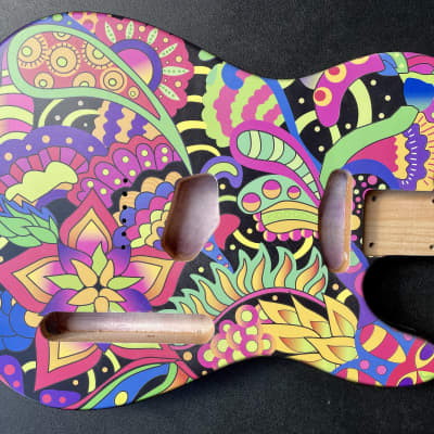 Custom Floral Psychedelic Telecaster Body image 11