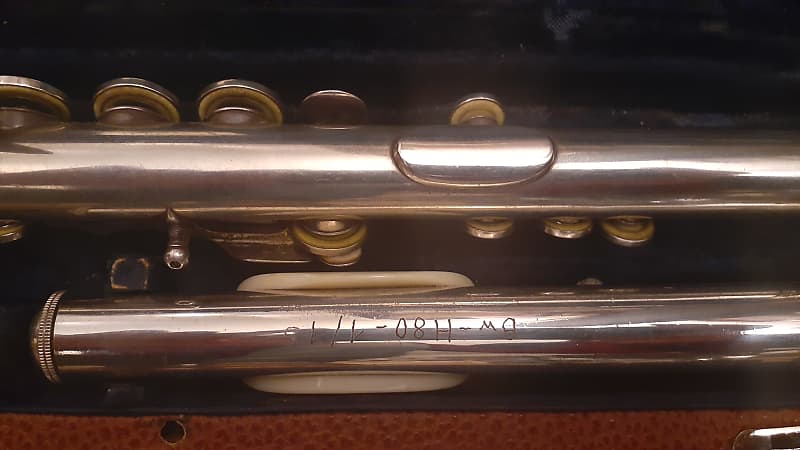 Very RARE August Richard Hammig RECITAL Professional Handmade Solid Silver  German C Flute Plated Reform Head Joint Wave Adler Wing Headjoint Split-E  ...