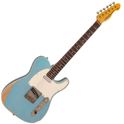 Vintage V66 Paul Rose Signature Electric Guitar ~ Distressed Gun Hill Blue for sale