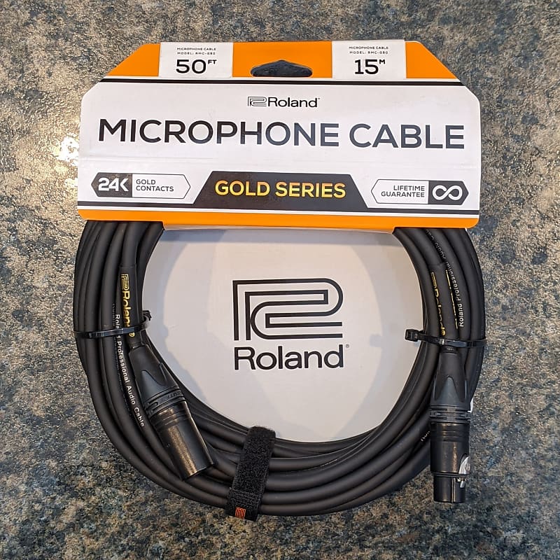 Roland/Boss - Gold Series - XLR Microphone Cables - Lifetime Guarantee - 24K Gold Contacts - 50ft image 1