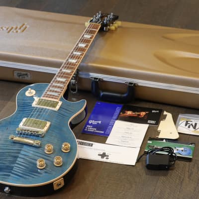 2015 Gibson Les Paul Traditional 100 Single-Cut Electric Guitar Ocean Blue Burst w/ Robo Tuners + OHSC for sale