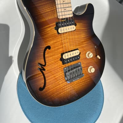Ernie Ball Music Man Axis Super Sport Semi-Hollow HH Hardtail with Maple Fretboard 2010s - Tobacco Burst image 14