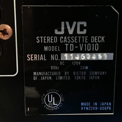 JVC TD-V1010 Cassette Deck 3-Head Excellent image 7