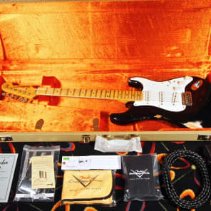 2013 Fender Stratocaster 1956 Custom Shop Relic 56 Strat Black image 14