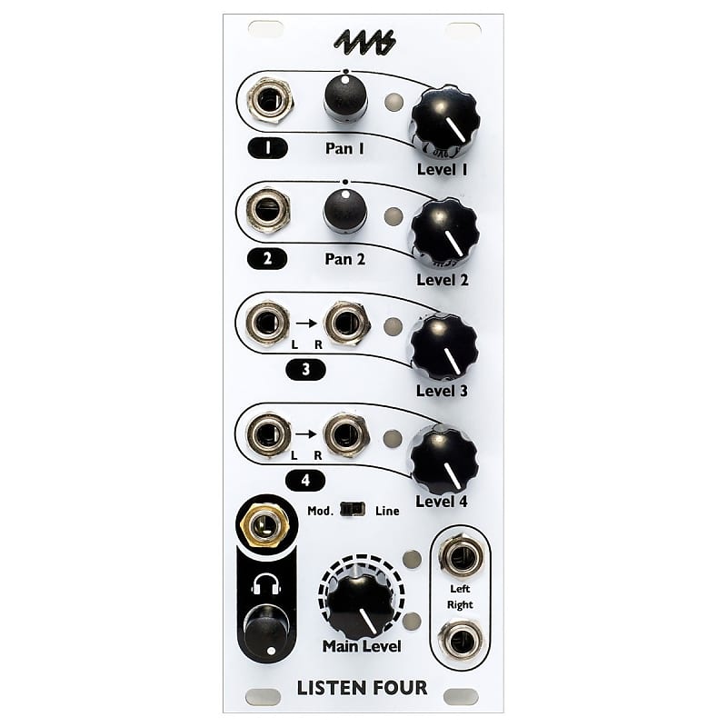4ms Listen 4 Eurorack Audio Interface Module Reverb