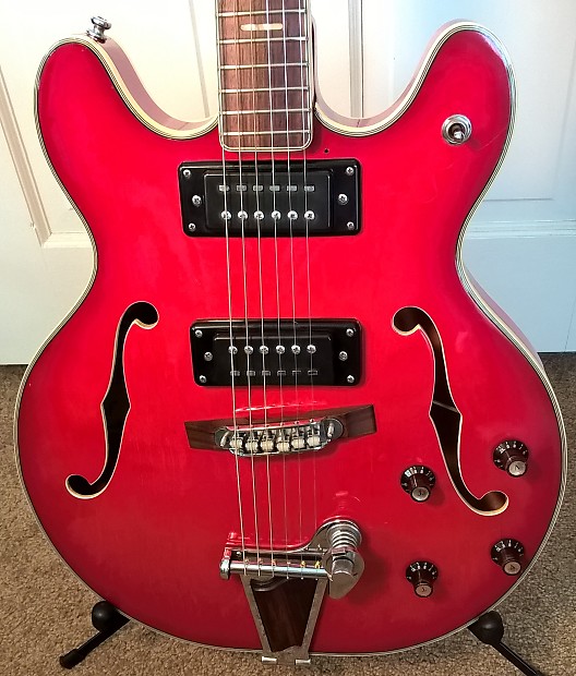 Vintage Electra Model 2221 Hollowbody Guitar -- Made in Japan; Red Finish; Vibrato; Excellent Cond. image 1