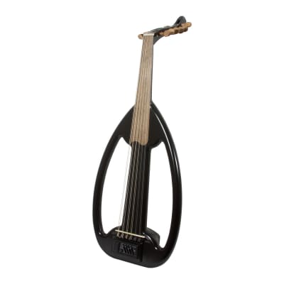 Mid-East OUDFLP-BK Arabic Electric Frame Oud w/Pegs - Lacewood, Padded Bag, Strings, Pick & Book image 2