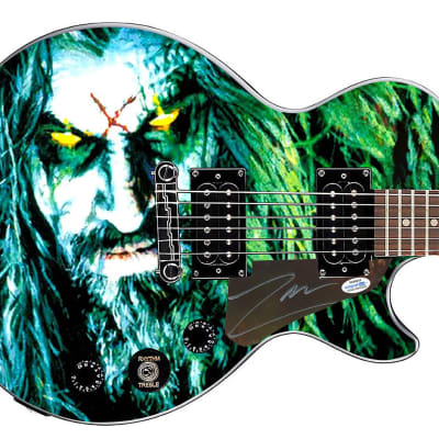 Rob Zombie Hellbilly Deluxe Signed Gibson Epiphone Les Paul Graphics Guitar ACOA for sale