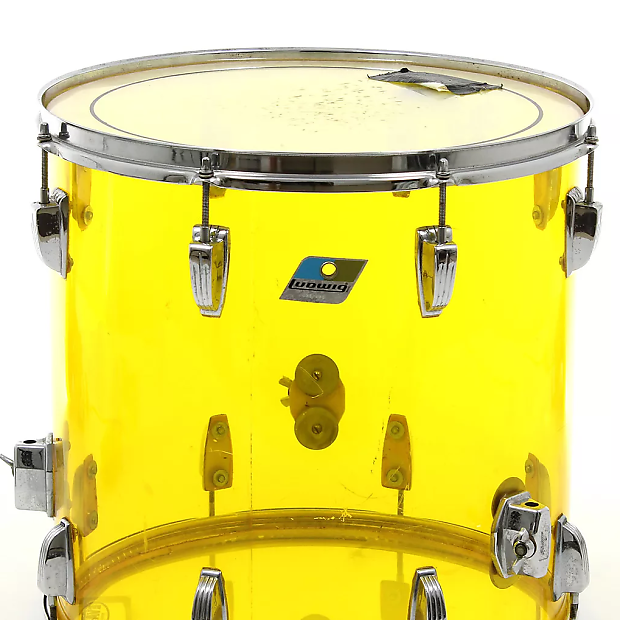 1970s Ludwig Vistalite 16x16" Floor Tom with Single-Color Finish image 1