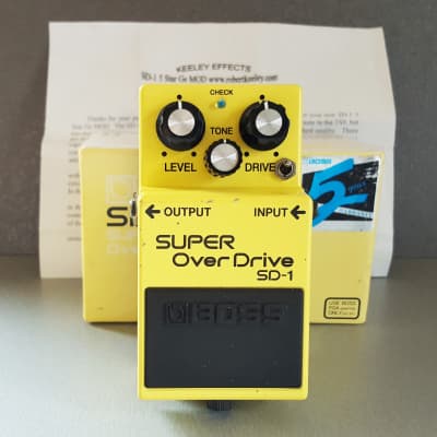 keeley BOSS SD-1 オーバードライブペダル BOSS SD-1 1985 MIJ , SD-1W Waza Craft , Keeley 5star GE mod