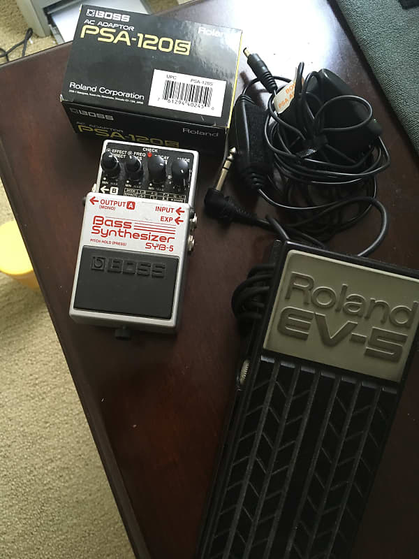 Boss SYB-5 bass synth pedal + PSA-120 power adapter + EV-5 expression pedal - complete package! image 1