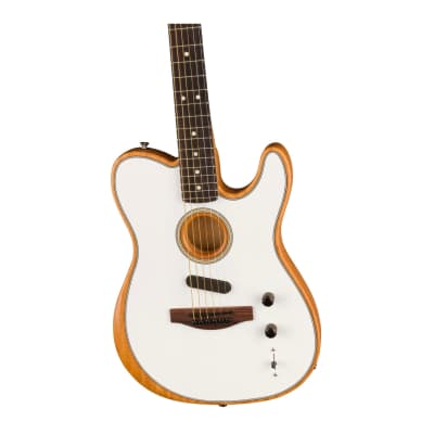 Fender Acoustasonic Player Telecaster 6-String Acoustic Guitar (Right-Hand, Arctic White) image 2