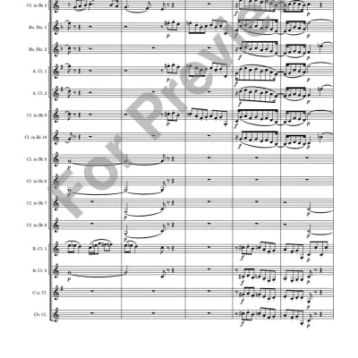 Clarinet Choir Sheet Music: Score and Parts - Gran Partita - Movement 1 (Largo) - WA Mozart, arranged for Clarinet Choir image 2