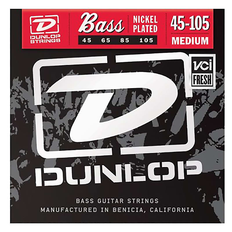 Dunlop DBN45105 Bass-NKL MED-4/Set Bass Strings image 1
