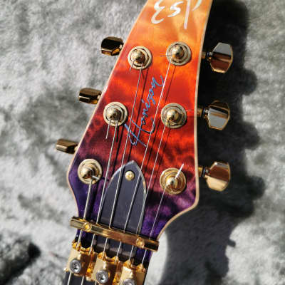 ESP Horizon CTM FR See Thru Pink Purple Gradation Finish High-End Guitar image 3