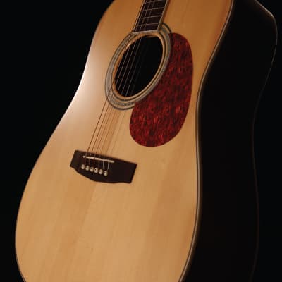 Cort Earth100 Natural Solid Spruce Top Mahogany Bone Dreadnought Acoustic Guitar image 2