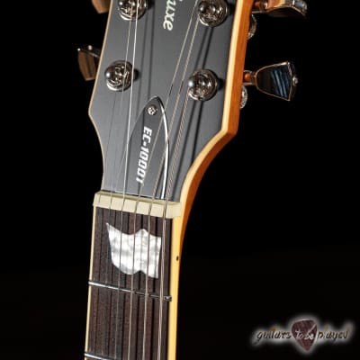 ESP LTD Deluxe EC-1000T LH Left-Handed Flame Top Guitar – Honey Burst Satin image 5