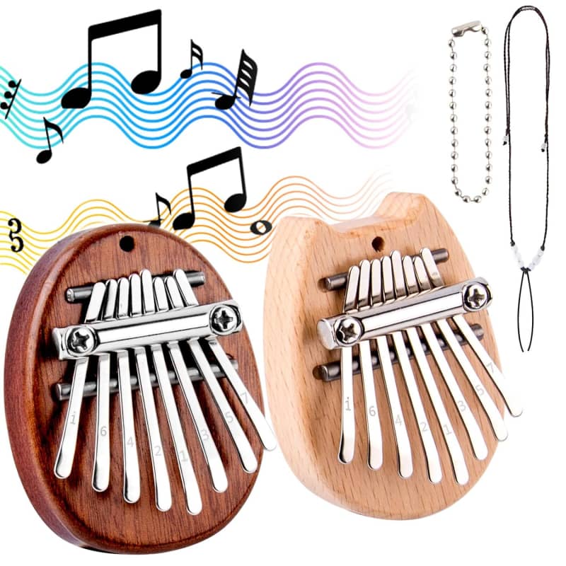GECKO 8 Key Mini Kalimba Finger Thumb Piano Music Gift for