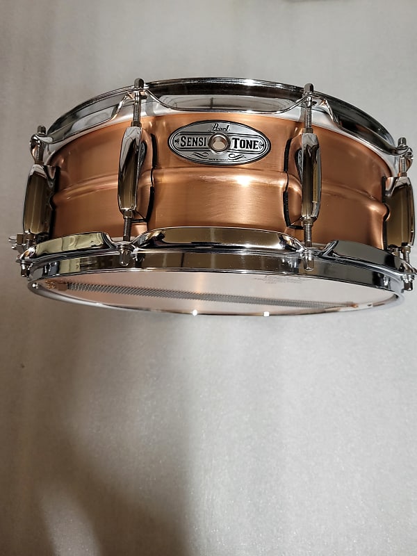 Pearl sensitone copper snare drum 5x14