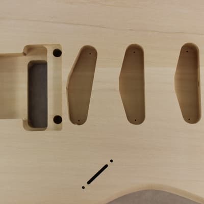 Unfinished Basswood SSS guitar body - fits Fender Strat Stratocaster neck Floyd Rose J692 image 2