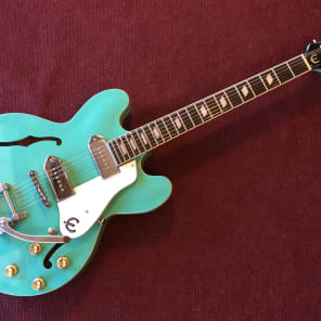 Epiphone Casino Limited Edition Turquoise with Bigsby image 1