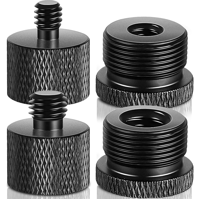 4 Pieces Mic Stand Adapter 5/8 Female To 3/8 Male & 3/8 Reverb