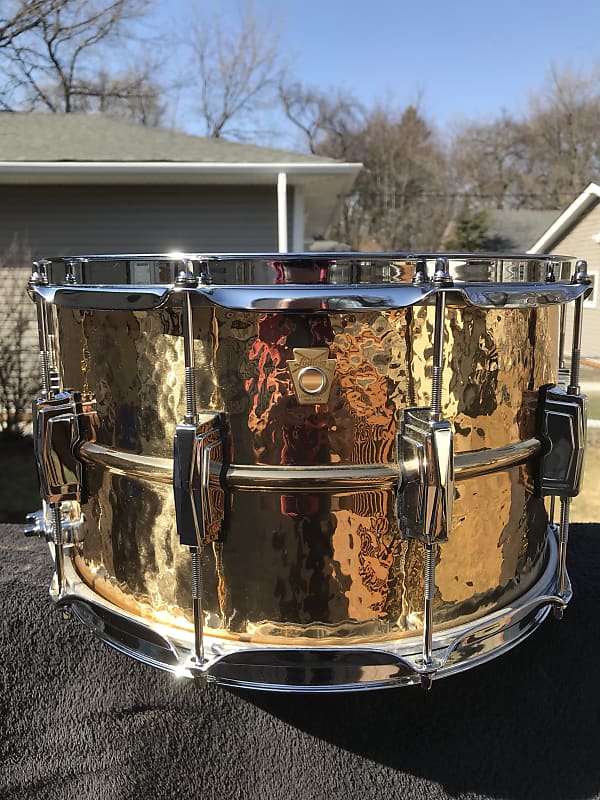 Immagine Ludwig LB508K Hammered Bronze 8x14" Snare Drum - 3
