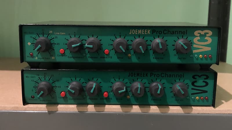 Joemeek VC3 (x2!!!) Pro Channel Strip / Compressor / Exciter - made in  England