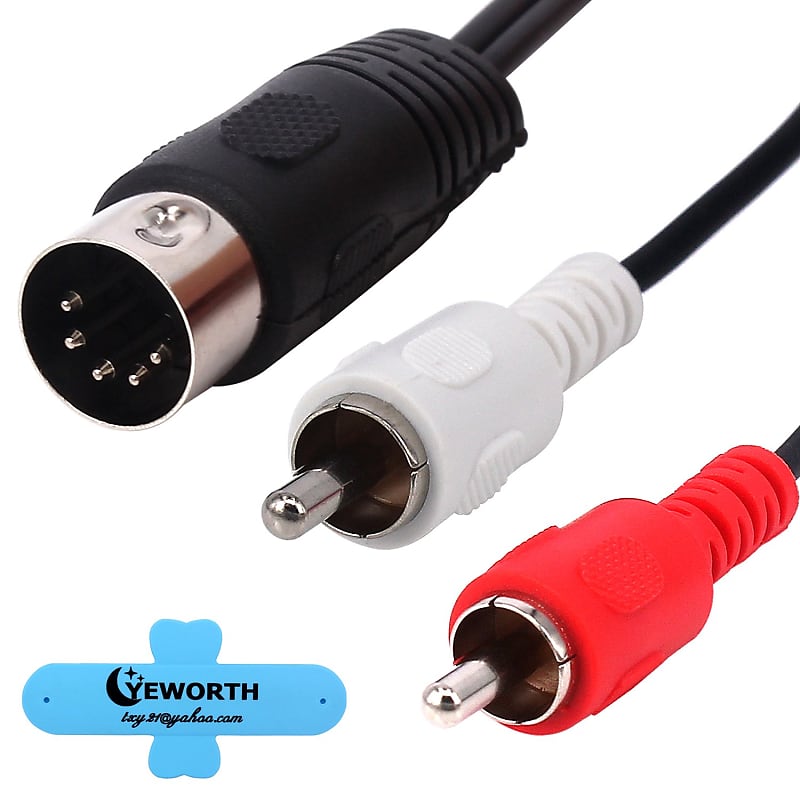 5-Pin DIN-Male Cable, 5 Pin Din Plug to 3.5mm(1/8in) TRS Stereo Male Jack  Stereo Audio Cable for Playing The Musical Instrument Signal Output 3m (10