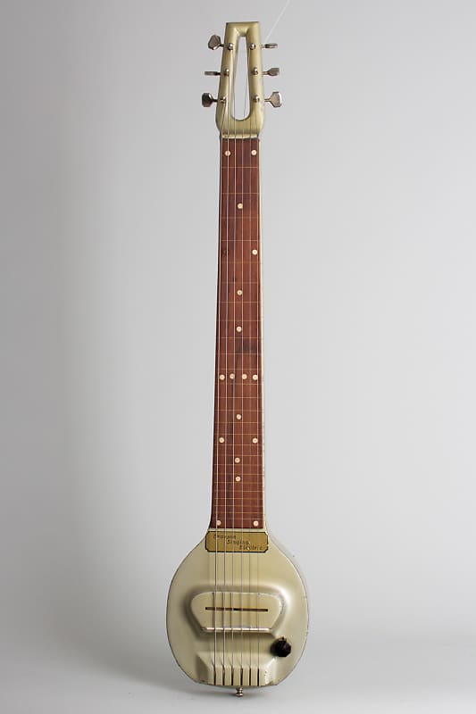 Bronson Singing Electric Lap Steel Electric with Matching Amplifier Guitar, made by National-Dobro Corp. (1935), original black hard shell case. image 1