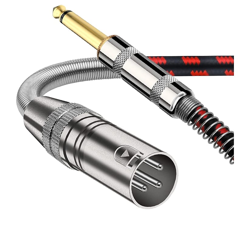 Mono 6.35Mm 1/4'' Ts Male To Xlr Male Audio Cable, 3Ft Jack 6.35Mm