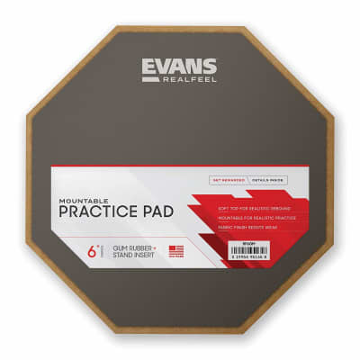 Evans Realfeel 6" Mountable Practice Pad <RF6GM> [ProfRev] image 1