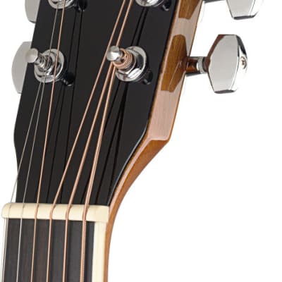 J.N GUITARS Dark cherryburst acoustic-electric auditorium guitar with solid spruce top left-handed Bessie image 5