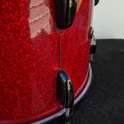 Pearl Made In Taiwan Red Sparkle Wrap 9 x 12" Masters Custom Extra Maple Shell Tom - Sounds Great! image 4