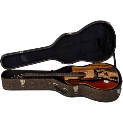 Luna Guitars 6 String Luna Vista Deer Tropical Wood Acoustic-Electric Guitar with Case image 5