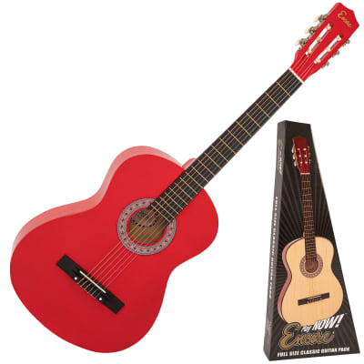 Encore Full Size Classic Guitar Pack ~ Red image 1