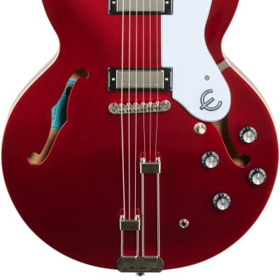 Epiphone Riviera Semi-Hollowbody Archtop Electric Guitar, Sparkling Burgundy image 3