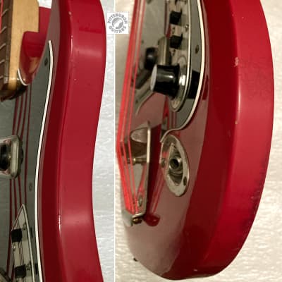 1964 Hagstrom HII B / F-400, Red, with Pro Set Up, Gig Bag, and Red Strings! image 11
