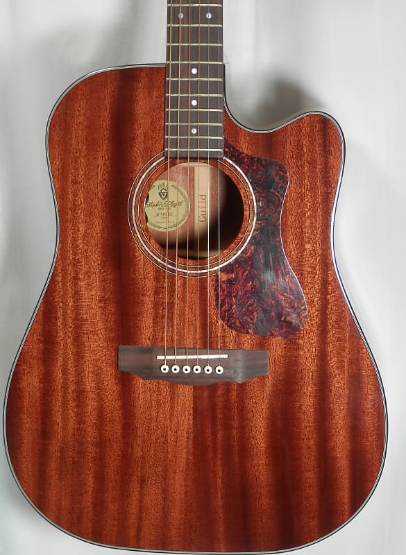 Guild D-120CE Natural Dreadnought Cutaway Acoustic Electric Guitar with gig bag image 1