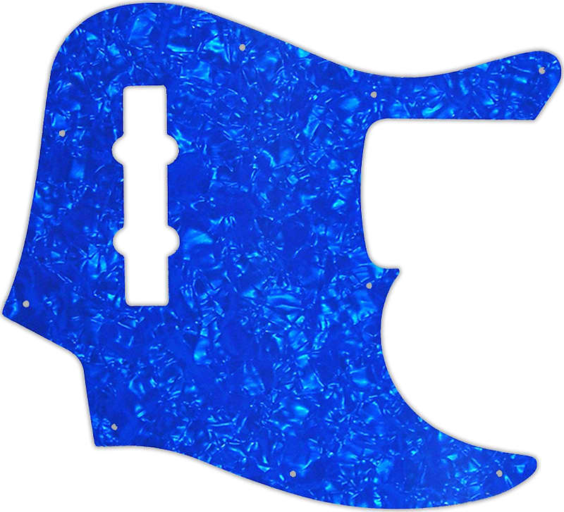 WD Custom Pickguard For Fender American Elite Jazz Bass #28BU Blue Pearl/White/Black/White image 1
