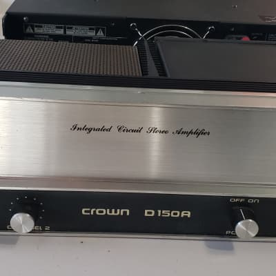 Crown D150A 2-Channel Power Amplifier 1980s - Silver and Black image 1
