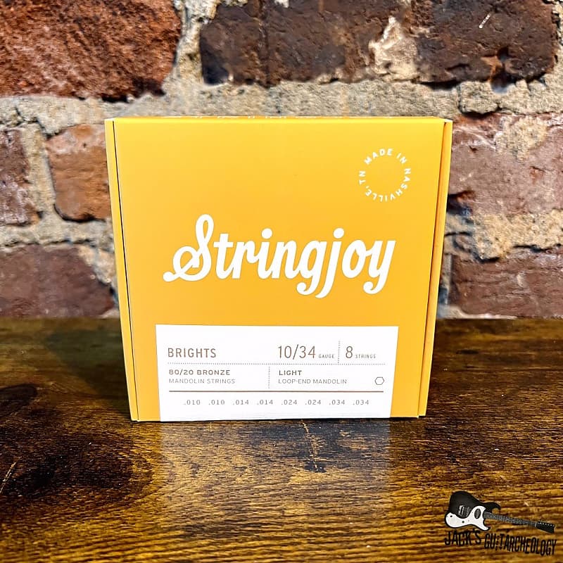 Stringjoy Brights Light Gauge (1034) 80/20 Bronze Mandolin Reverb