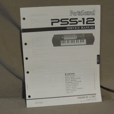 Yamaha PortaSound PSS-12 Service Manual [Three Wave Music]