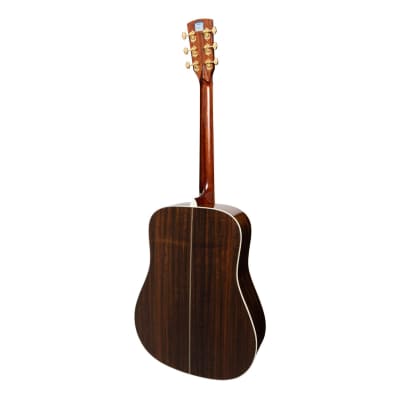 Saga SL68 All-Solid Spruce Top Okoume Back & Sides Acoustic-Electric Dreadnought Guitar (Natural Gloss) image 2